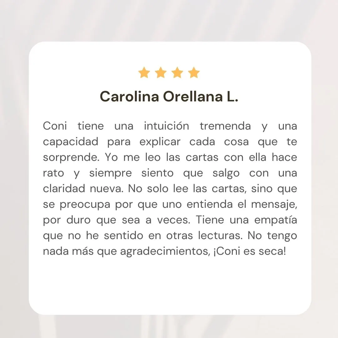 Cliente satisfecho compartiendo su experiencia positiva con el servicio, destacando la claridad y orientación recibida.